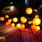 Orange Halloween Lights – G15 Frosted Glass Globe LED String Lights (50 LEDs, 13.5 ft, Plug-In, Waterproof, Connectable)